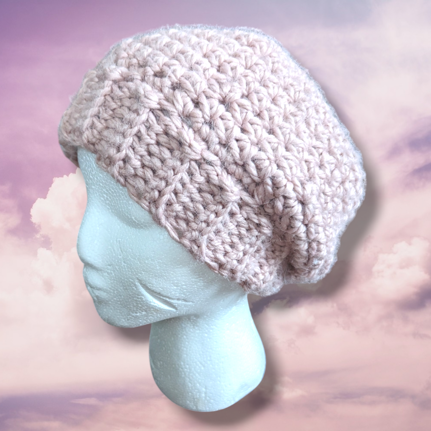 Slouchy Rose Beret