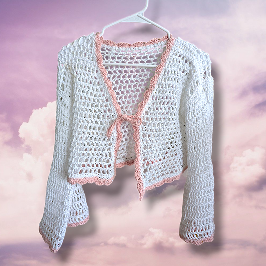 White Adena Cardigan
