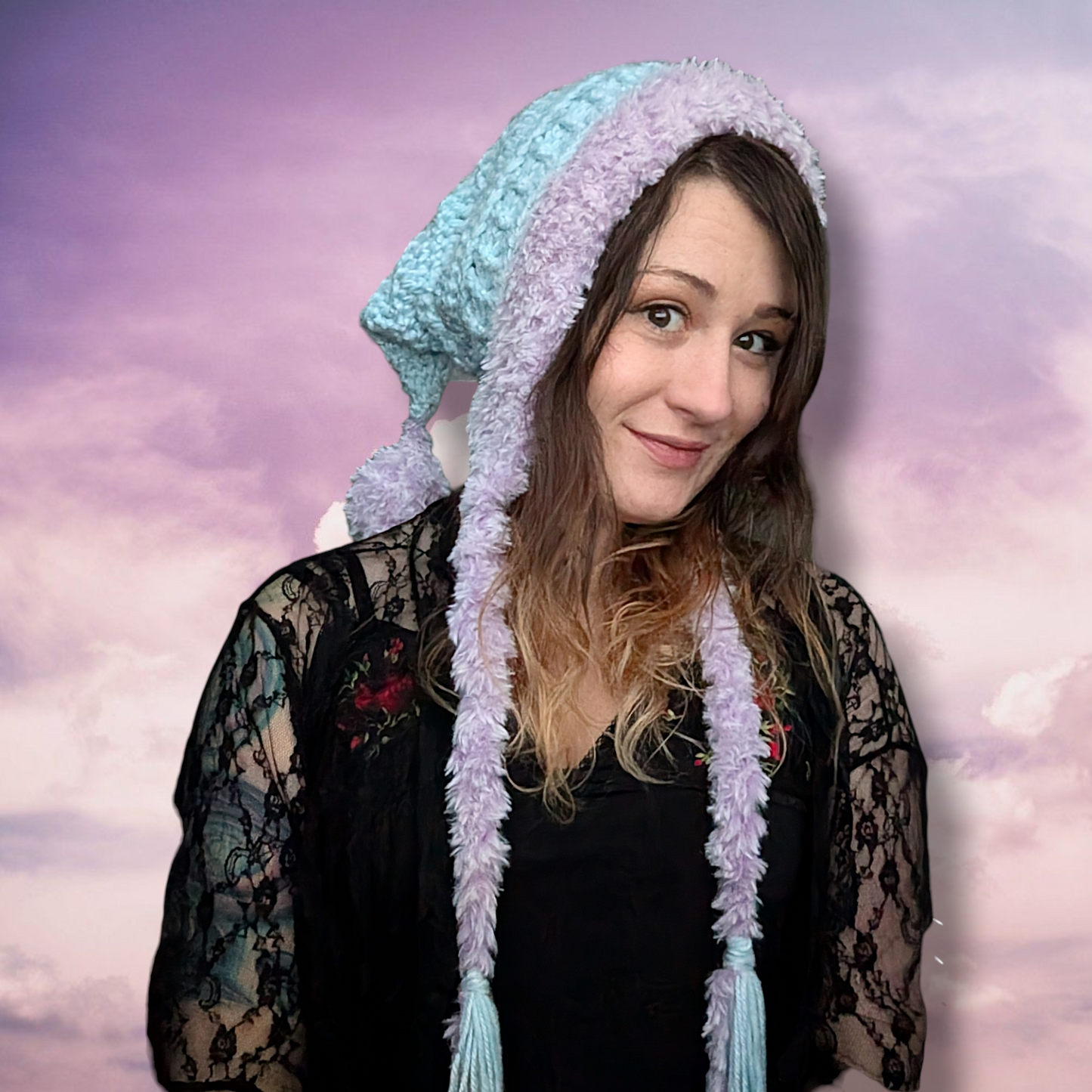 Baby Blue Fae Bonnet